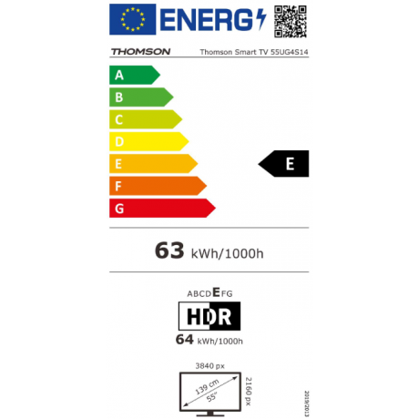 THOMSON 55UG4S14 Google UHD 55" Τηλεόραση THOMSON 55UG4S14 Google UHD 55" Τηλεόραση